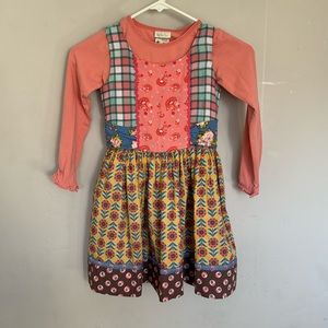 Matilda Jane Girls Dress and long sleeve under shirt.